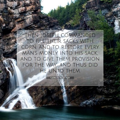 Picture 07 - Genesis 42:25 KJV - Then Joseph commanded to fill their sacks with - Bible Verse Picture