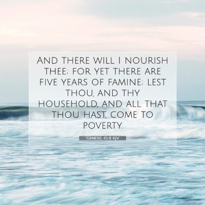 Picture 07 - Genesis 45:11 KJV - And there will I nourish thee; for yet there are - Bible Verse Picture