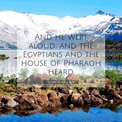 Picture 07 - Genesis 45:2 KJV - And he wept aloud: and the Egyptians and the - Bible Verse Picture