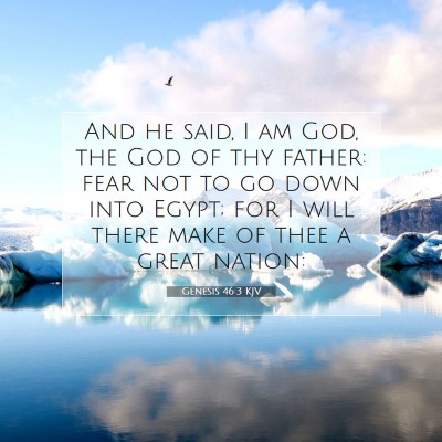 Picture 07 - Genesis 46:3 KJV - And he said, I am God, the God of thy father: - Bible Verse Picture