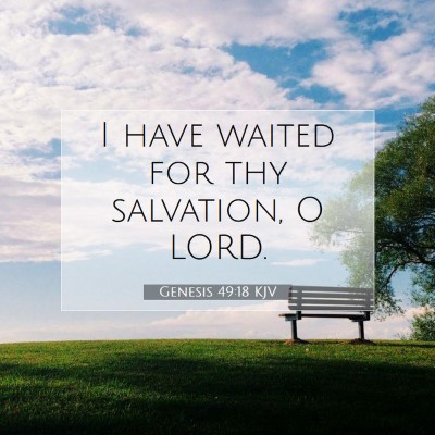 Picture 07 - Genesis 49:18 KJV - I have waited for thy salvation, O - Bible Verse Picture