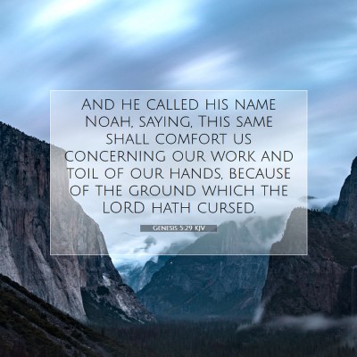 Picture 07 - Genesis 5:29 KJV - And he called his name Noah, saying, This same - Bible Verse Picture