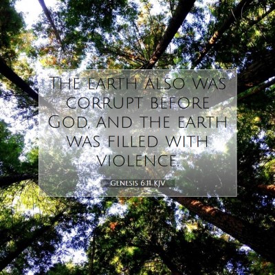 Picture 07 - Genesis 6:11 KJV - The earth also was corrupt before God, and the - Bible Verse Picture
