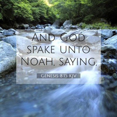 Picture 07 - Genesis 8:15 KJV - And God spake unto Noah, - Bible Verse Picture