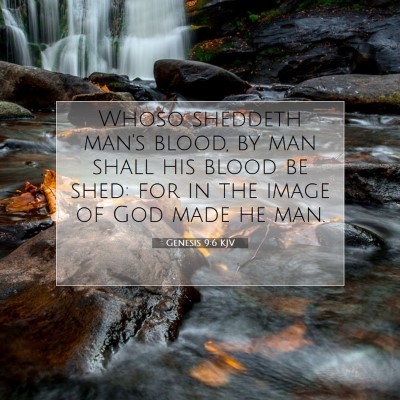 Picture 07 - Genesis 9:6 KJV - Whoso sheddeth man's blood, by man shall his - Bible Verse Picture
