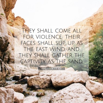 Picture 07 - Habakkuk 1:9 KJV - They shall come all for violence: their faces - Bible Verse Picture