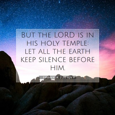 Picture 07 - Habakkuk 2:20 KJV - But the LORD is in his holy temple: let all the - Bible Verse Picture