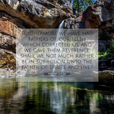 Picture 07 - Hebrews 12:9 KJV - Furthermore we have had fathers of our flesh - Bible Verse Picture
