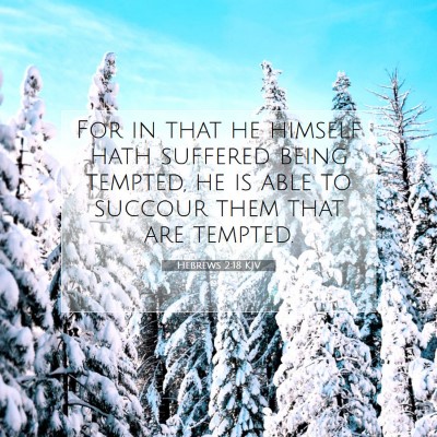 Picture 07 - Hebrews 2:18 KJV - For in that he himself hath suffered being - Bible Verse Picture