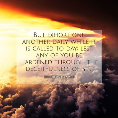 Picture 07 - Hebrews 3:13 KJV - But exhort one another daily, while it is called - Bible Verse Picture