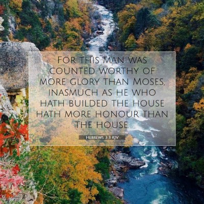Picture 07 - Hebrews 3:3 KJV - For this man was counted worthy of more glory - Bible Verse Picture