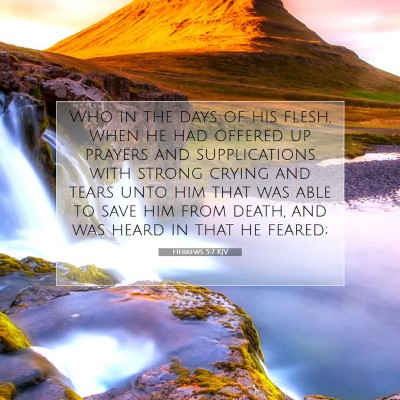 Picture 07 - Hebrews 5:7 KJV - Who in the days of his flesh, when he had offered - Bible Verse Picture