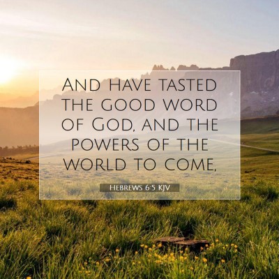 Picture 07 - Hebrews 6:5 KJV - And have tasted the good word of God, and the - Bible Verse Picture