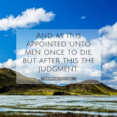 Picture 07 - Hebrews 9:27 KJV - And as it is appointed unto men once to die, but - Bible Verse Picture