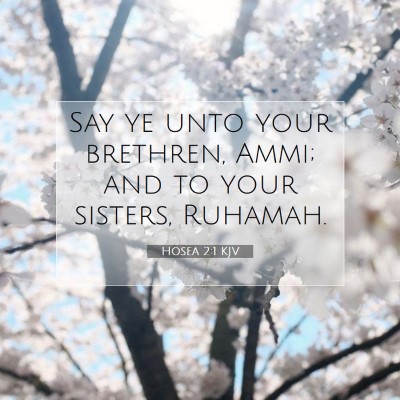 Picture 07 - Hosea 2:1 KJV - Say ye unto your brethren, Ammi; and to your - Bible Verse Picture