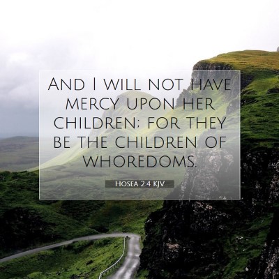 Picture 07 - Hosea 2:4 KJV - And I will not have mercy upon her children; for - Bible Verse Picture