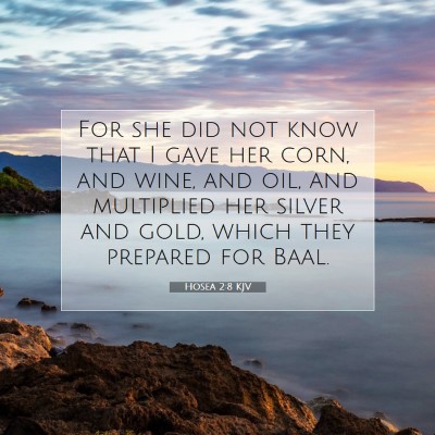 Picture 07 - Hosea 2:8 KJV - For she did not know that I gave her corn, and - Bible Verse Picture