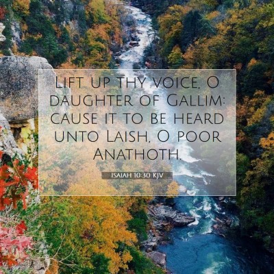 Picture 07 - Isaiah 10:30 KJV - Lift up thy voice, O daughter of Gallim: cause it - Bible Verse Picture