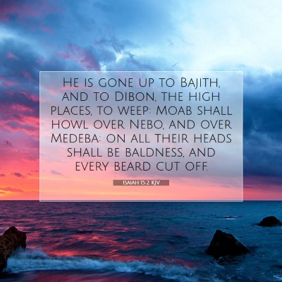 Picture 07 - Isaiah 15:2 KJV - He is gone up to Bajith, and to Dibon, the high - Bible Verse Picture