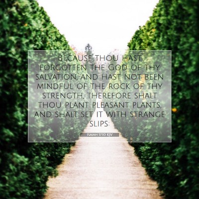 Picture 07 - Isaiah 17:10 KJV - Because thou hast forgotten the God of thy - Bible Verse Picture