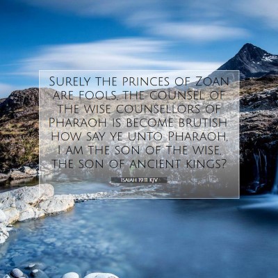 Picture 07 - Isaiah 19:11 KJV - Surely the princes of Zoan are fools, the counsel - Bible Verse Picture