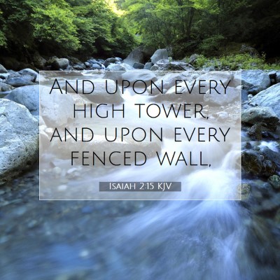 Picture 07 - Isaiah 2:15 KJV - And upon every high tower, and upon every fenced - Bible Verse Picture