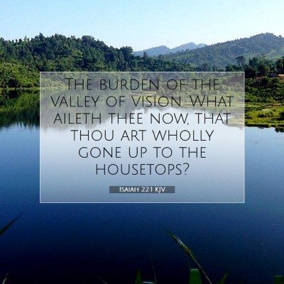 Picture 07 - Isaiah 22:1 KJV - The burden of the valley of vision. What aileth - Bible Verse Picture