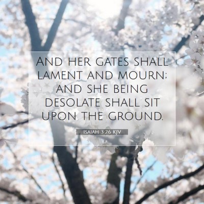 Picture 07 - Isaiah 3:26 KJV - And her gates shall lament and mourn; and she - Bible Verse Picture
