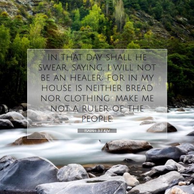 Picture 07 - Isaiah 3:7 KJV - In that day shall he swear, saying, I will not be - Bible Verse Picture