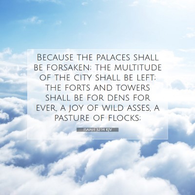 Picture 07 - Isaiah 32:14 KJV - Because the palaces shall be forsaken; the - Bible Verse Picture