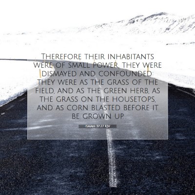 Picture 07 - Isaiah 37:27 KJV - Therefore their inhabitants were of small power, - Bible Verse Picture