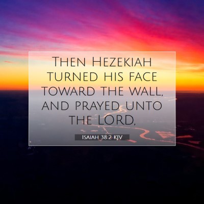 Picture 07 - Isaiah 38:2 KJV - Then Hezekiah turned his face toward the wall, - Bible Verse Picture