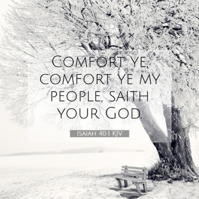 Picture 07 - Isaiah 40:1 KJV - Comfort ye, comfort ye my people, saith your - Bible Verse Picture