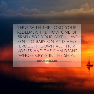 Picture 07 - Isaiah 43:14 KJV - Thus saith the LORD, your redeemer, the Holy One - Bible Verse Picture