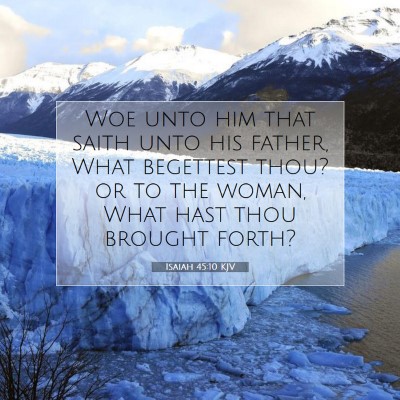 Picture 07 - Isaiah 45:10 KJV - Woe unto him that saith unto his father, What - Bible Verse Picture
