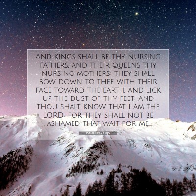 Picture 07 - Isaiah 49:23 KJV - And kings shall be thy nursing fathers, and their - Bible Verse Picture