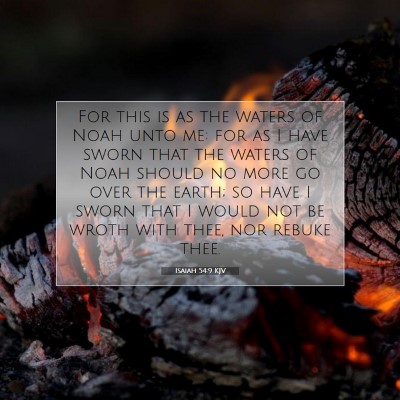 Picture 07 - Isaiah 54:9 KJV - For this is as the waters of Noah unto me: for as - Bible Verse Picture