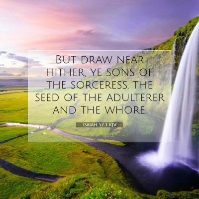 Picture 07 - Isaiah 57:3 KJV - But draw near hither, ye sons of the sorceress, - Bible Verse Picture