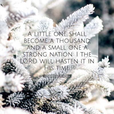 Picture 07 - Isaiah 60:22 KJV - A little one shall become a thousand, and a small - Bible Verse Picture