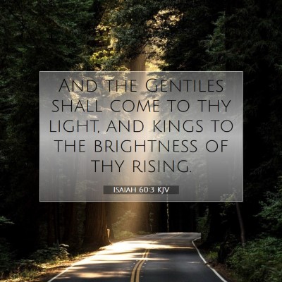 Picture 07 - Isaiah 60:3 KJV - And the Gentiles shall come to thy light, and - Bible Verse Picture