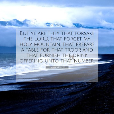 Picture 07 - Isaiah 65:11 KJV - But ye are they that forsake the LORD, that - Bible Verse Picture