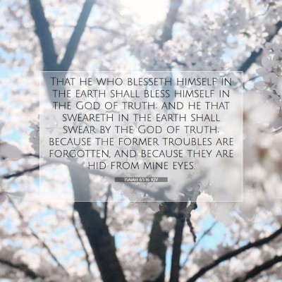 Picture 07 - Isaiah 65:16 KJV - That he who blesseth himself in the earth shall - Bible Verse Picture