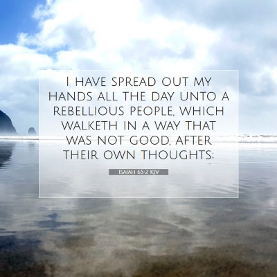 Picture 07 - Isaiah 65:2 KJV - I have spread out my hands all the day unto a - Bible Verse Picture