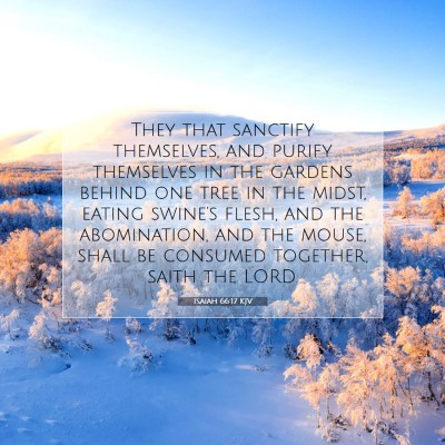 Picture 07 - Isaiah 66:17 KJV - They that sanctify themselves, and purify - Bible Verse Picture