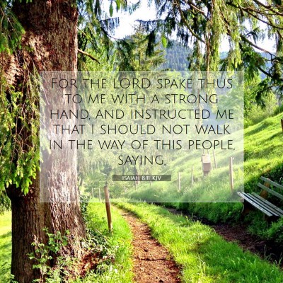 Picture 07 - Isaiah 8:11 KJV - For the LORD spake thus to me with a strong hand, - Bible Verse Picture