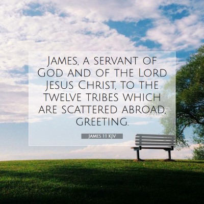 Picture 07 - James 1:1 KJV - James, a servant of God and of the Lord Jesus - Bible Verse Picture