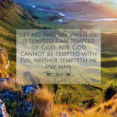 Picture 07 - James 1:13 KJV - Let no man say when he is tempted, I am tempted - Bible Verse Picture
