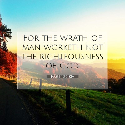 Picture 07 - James 1:20 KJV - For the wrath of man worketh not the - Bible Verse Picture