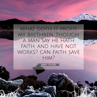Picture 07 - James 2:14 KJV - What doth it profit, my brethren, though a man - Bible Verse Picture