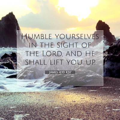 Picture 07 - James 4:10 KJV - Humble yourselves in the sight of the Lord, and - Bible Verse Picture